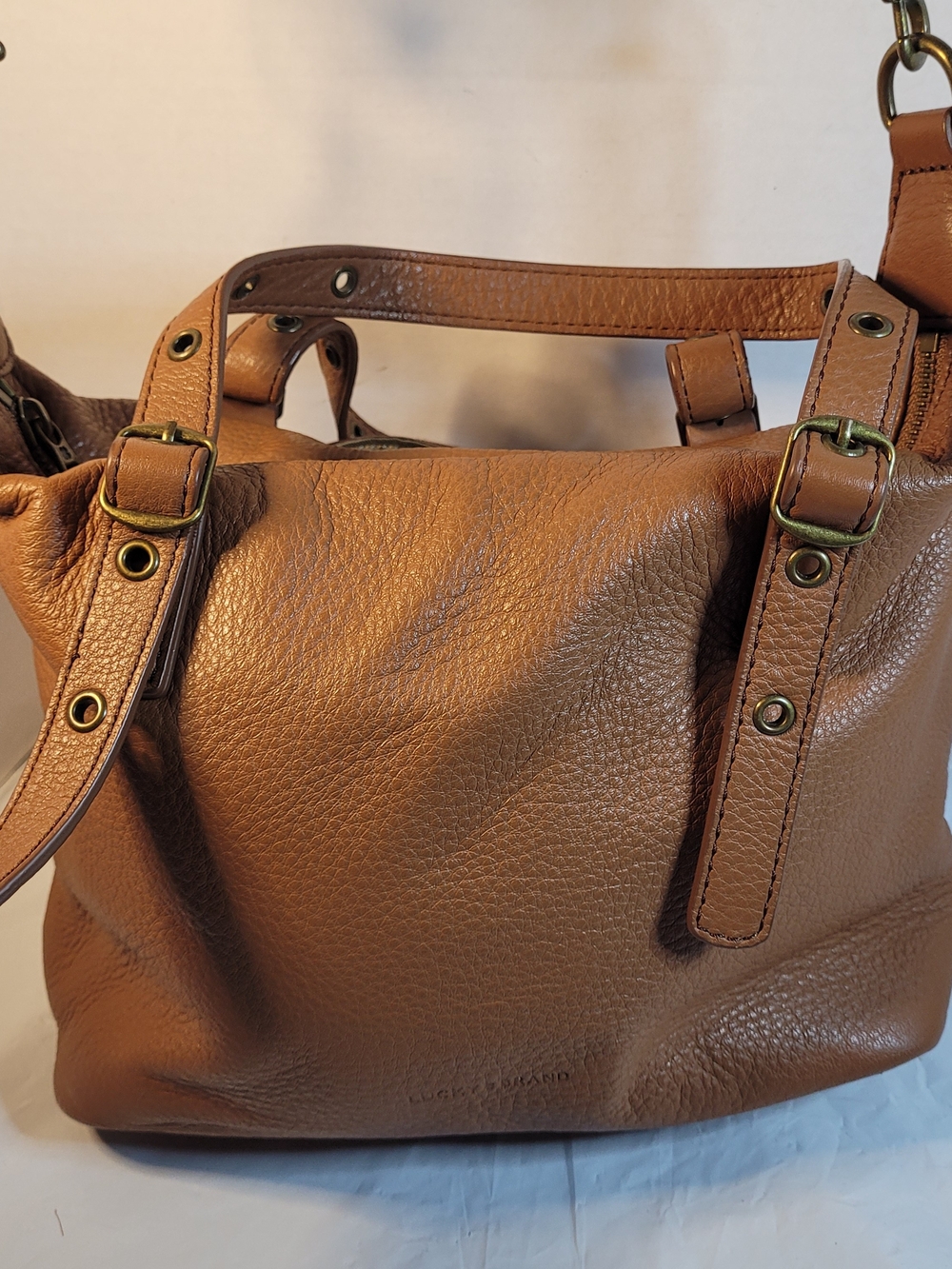 Vintage Lucky Brand Leather Purse Brown Shoulder Bag